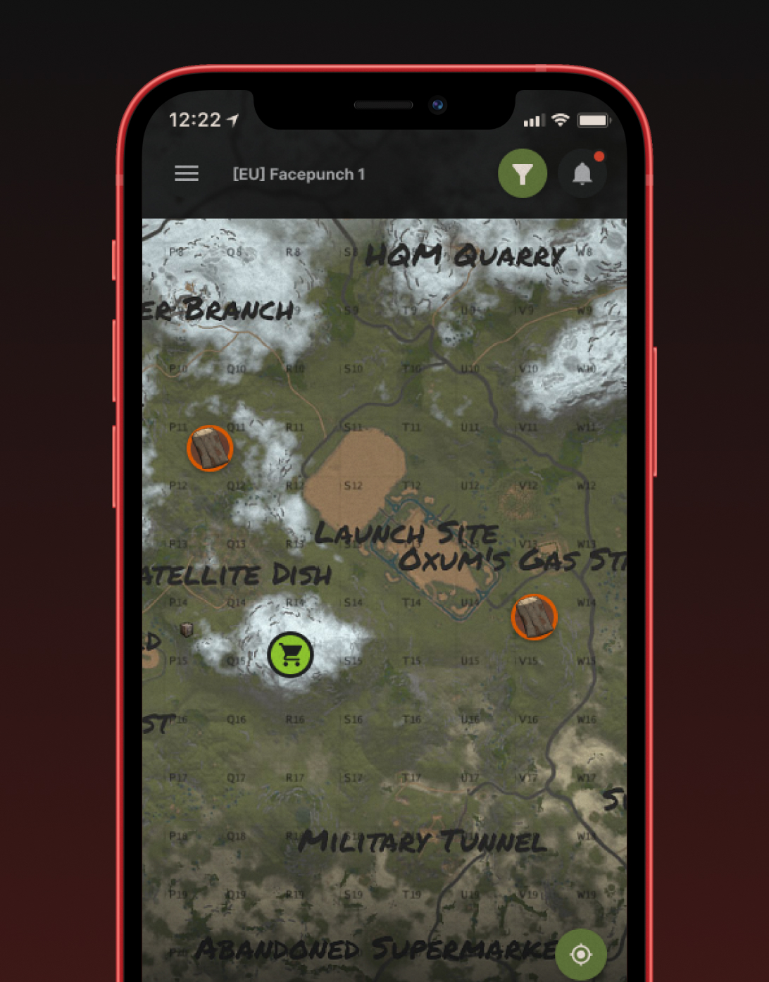 Rust+ Companion Map View
